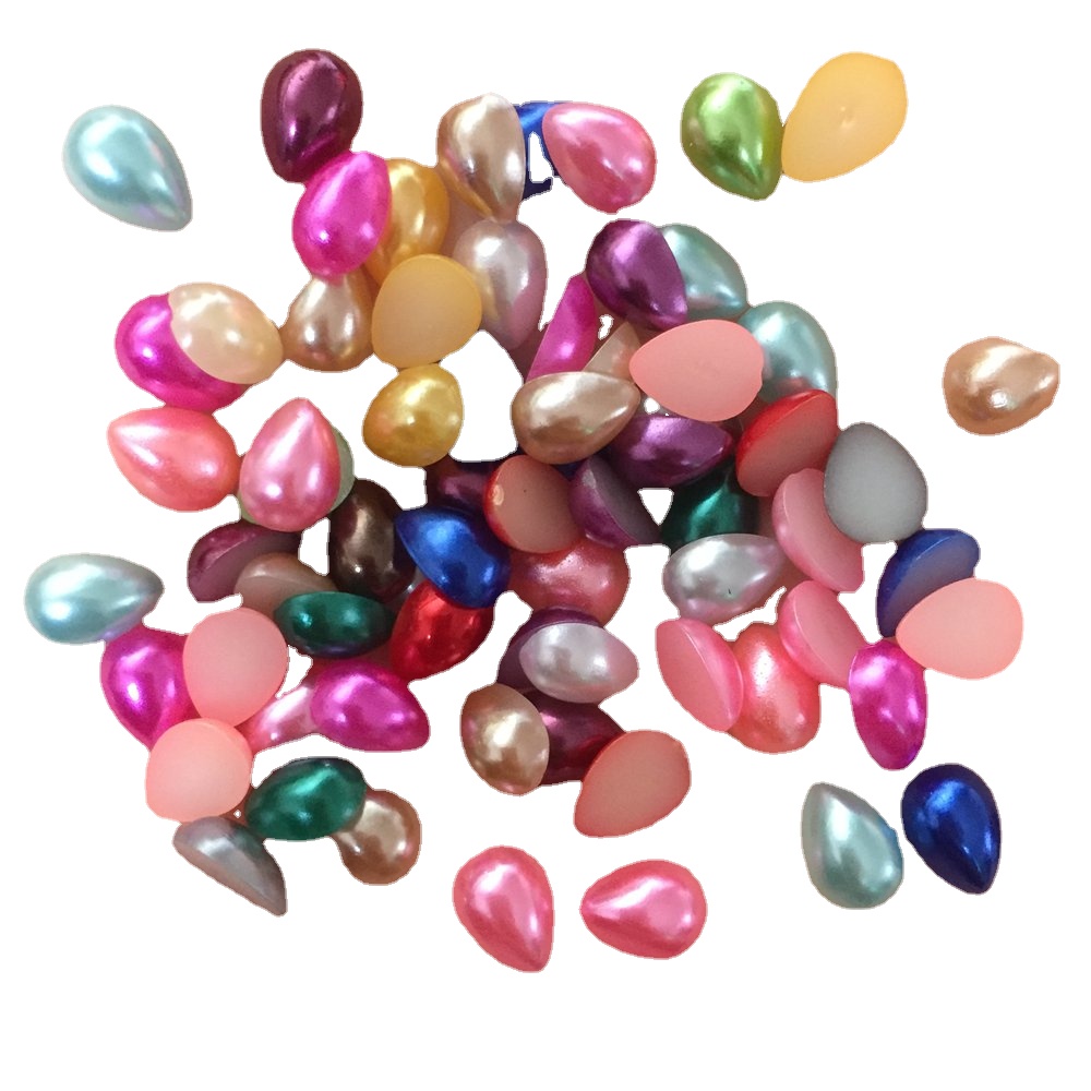 Embellishment Glue Craft - 200 Buah Resin Manik-manik Mutiara Jatuh