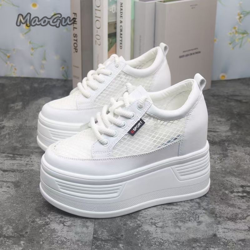 Guipure Lace Panel - Tenis De Mujer Sepatu Platform Jaring