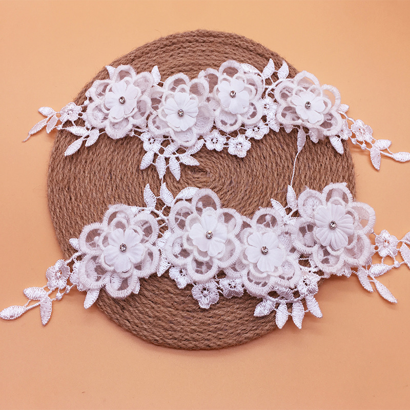 Applique Patch Flower - 2 Pasang/Banyak Mesh Modis Kostum Bunga