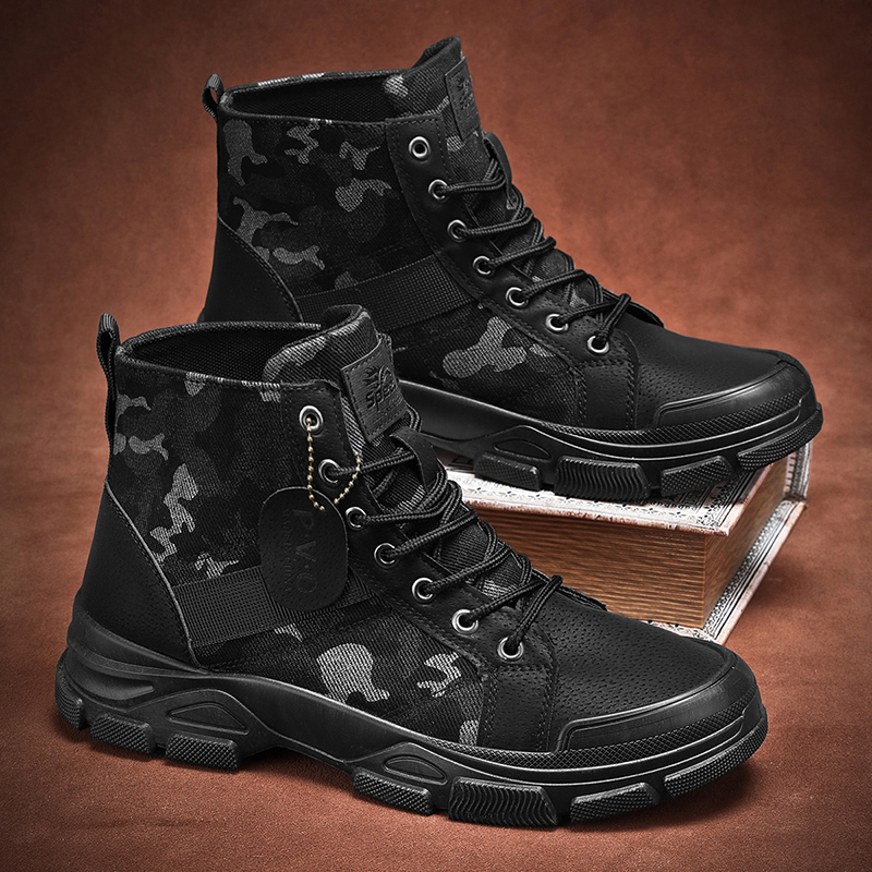 Guipure Lace Panel - Sepatu Bot Tempur Pria Motif Kamuflase