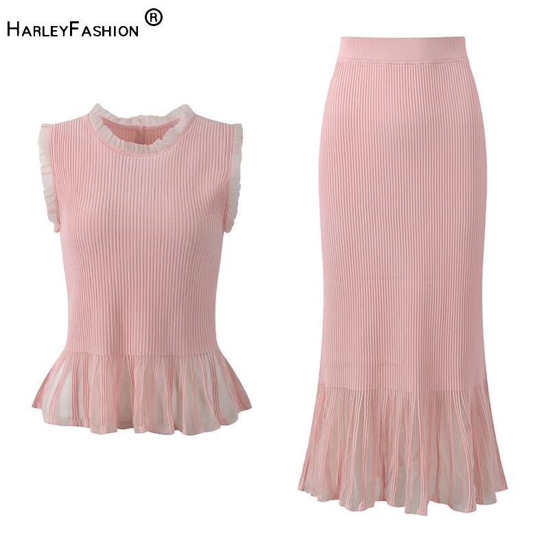 Setelan Wanita Musim Panas 202 - Elastic Lace Trim ulasan dan harga