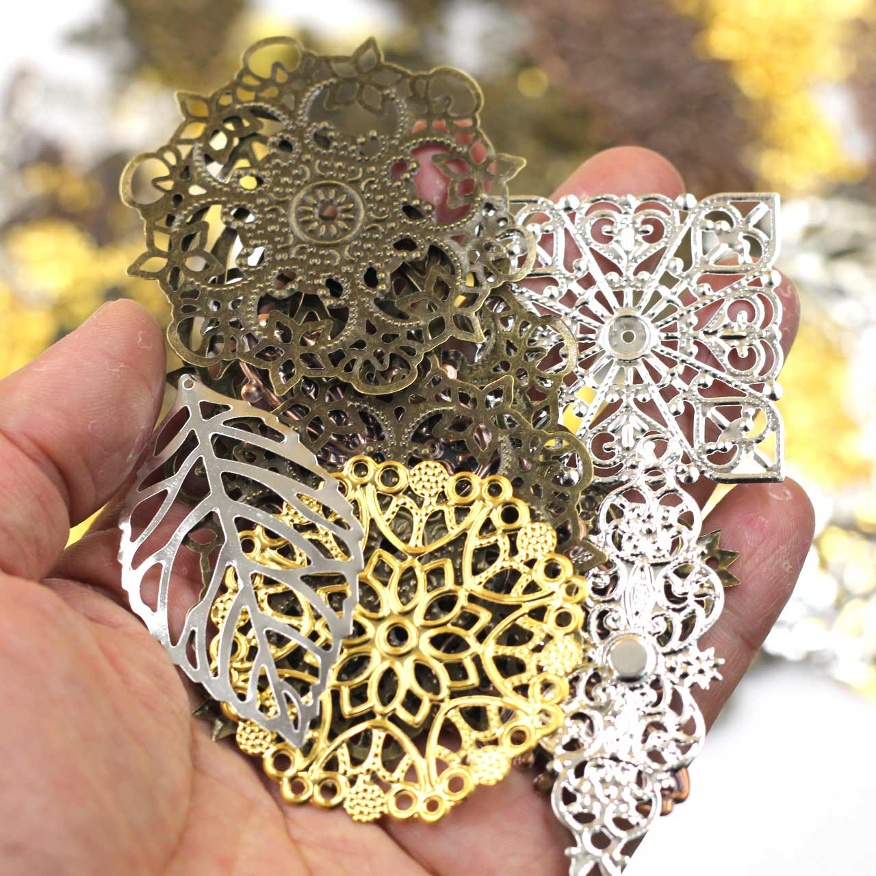 Hiasan Konektor Acak Campuran  - Craft Embellishment ulasan dan harga