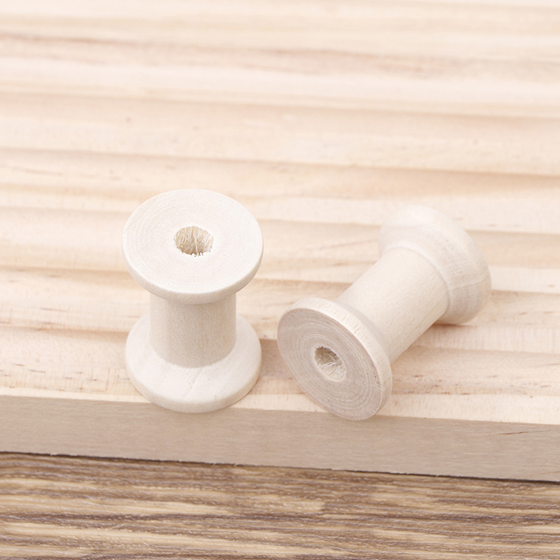 10 buah Spool kayu antik Organ - Organza Ribbon Spool ulasan dan harga