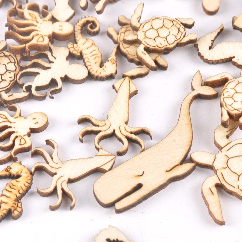 20Pcs 25-40Mm Penyu/Kuda/Paus  - Craft Embellishment ulasan dan harga