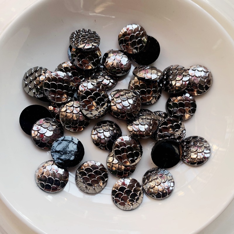 80 Buah 12Mm Warna Logam Hitam - Embellishment Glue Craft ulasan dan harga
