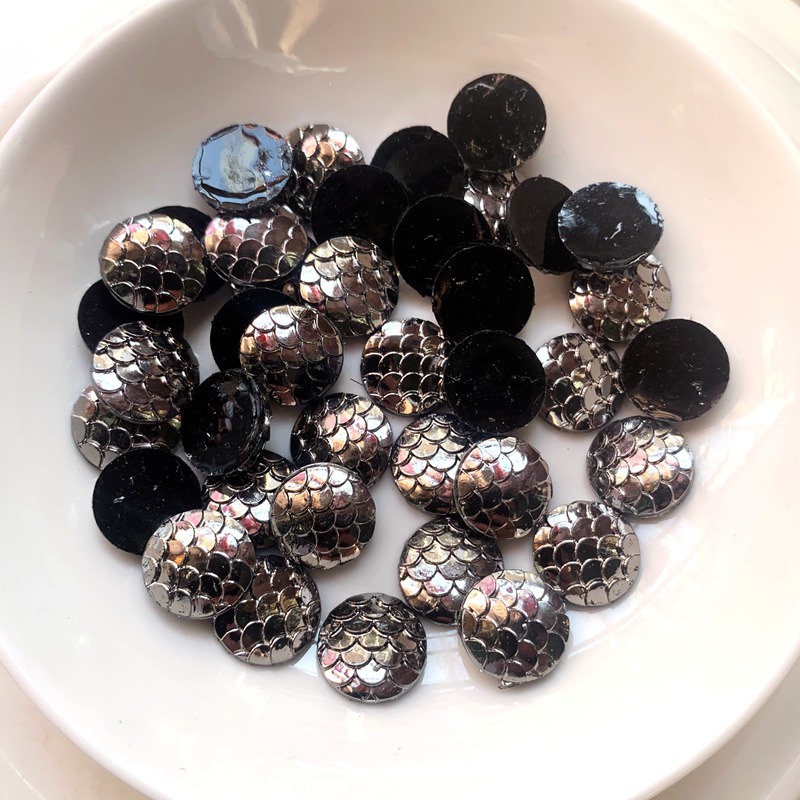 80 Buah 12Mm Warna Logam Hitam - Embellishment Glue Craft ulasan dan harga