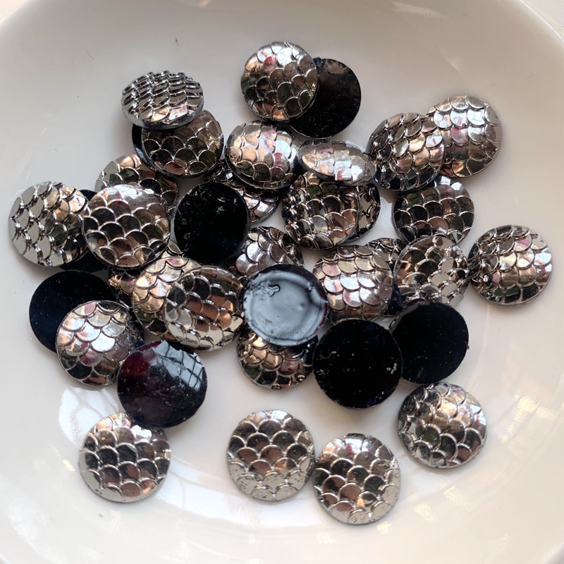 80 Buah 12Mm Warna Logam Hitam - Embellishment Glue Craft ulasan dan harga