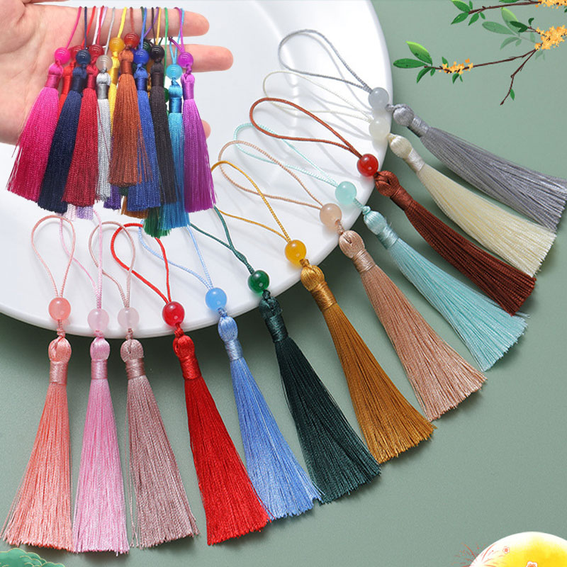 5-100 buah Bookmark manik-mani - Beaded Trim Fringe ulasan dan harga