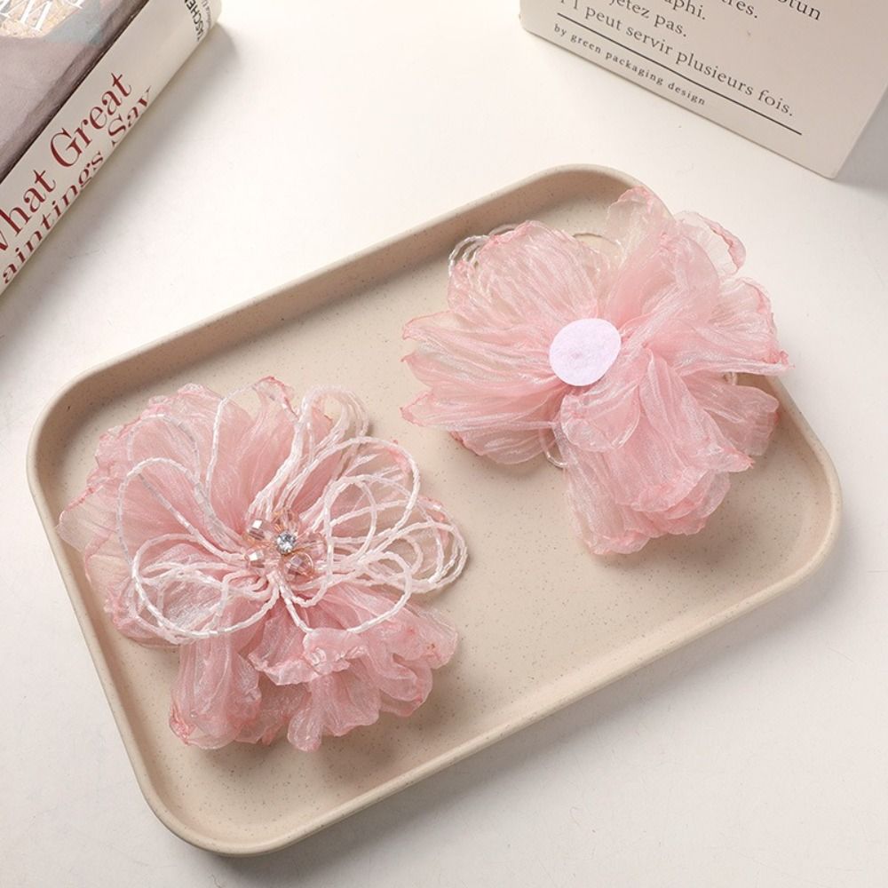 Penghias Bunga Kain Organza de - Applique Patch Flower ulasan dan harga
