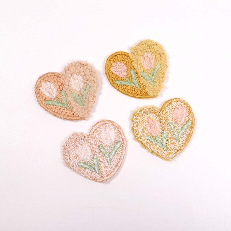 Applique bunga cinta mewah wol - Applique Patch Flower ulasan dan harga