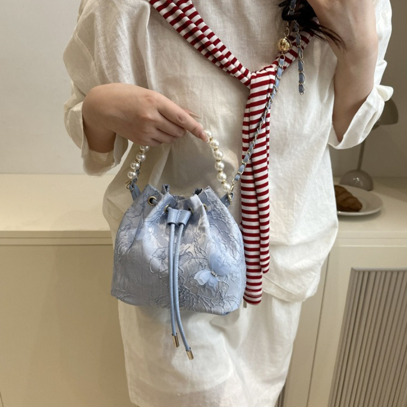 Tas Tangan Renda Elegan dengan - Beaded Trim Fringe ulasan dan harga