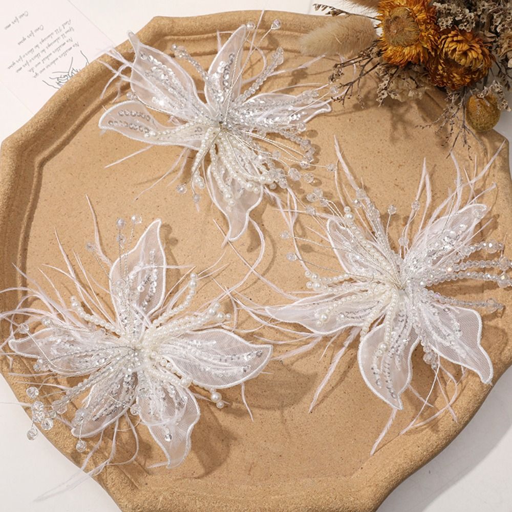 1 Buah Hiasan Bunga Organza 3D - Applique Patch Flower ulasan dan harga