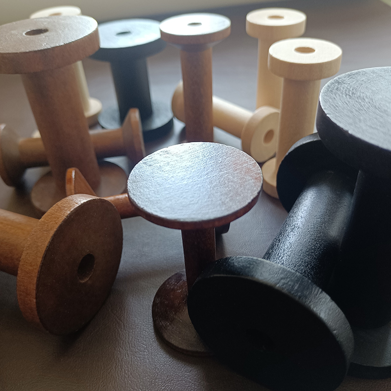 10 buah/set spul kayu alami Vi - Organza Ribbon Spool ulasan dan harga