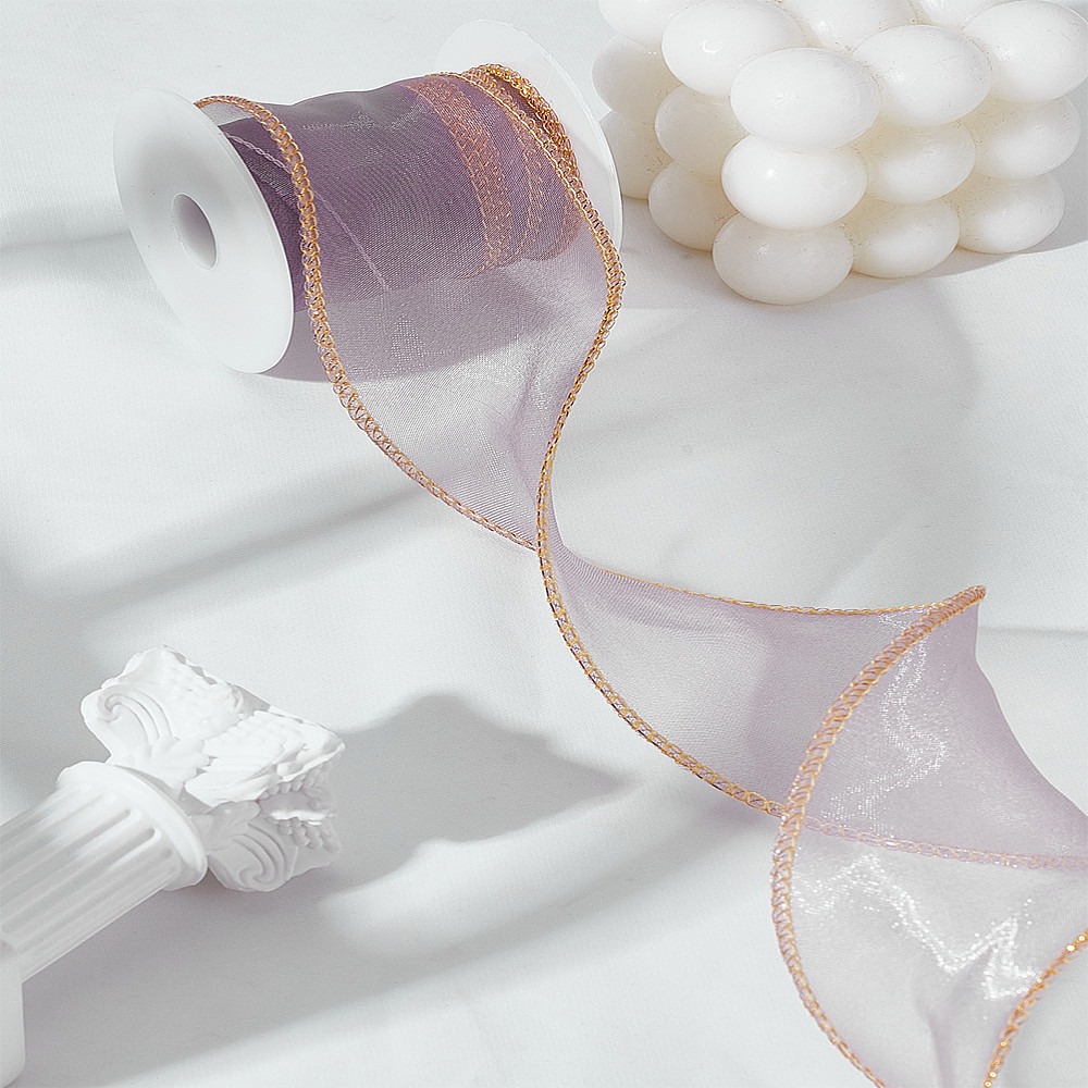 Pita Organza Poliester 5 Yard  - Organza Ribbon Spool ulasan dan harga