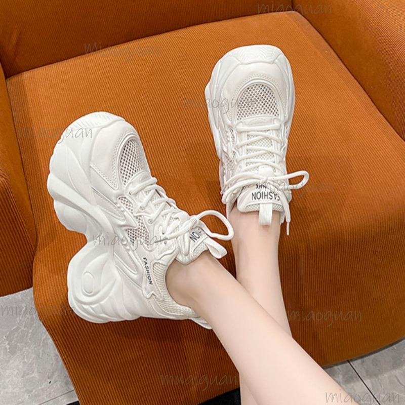 Sepatu Platform Chunky Bersirk - Guipure Lace Panel ulasan dan harga