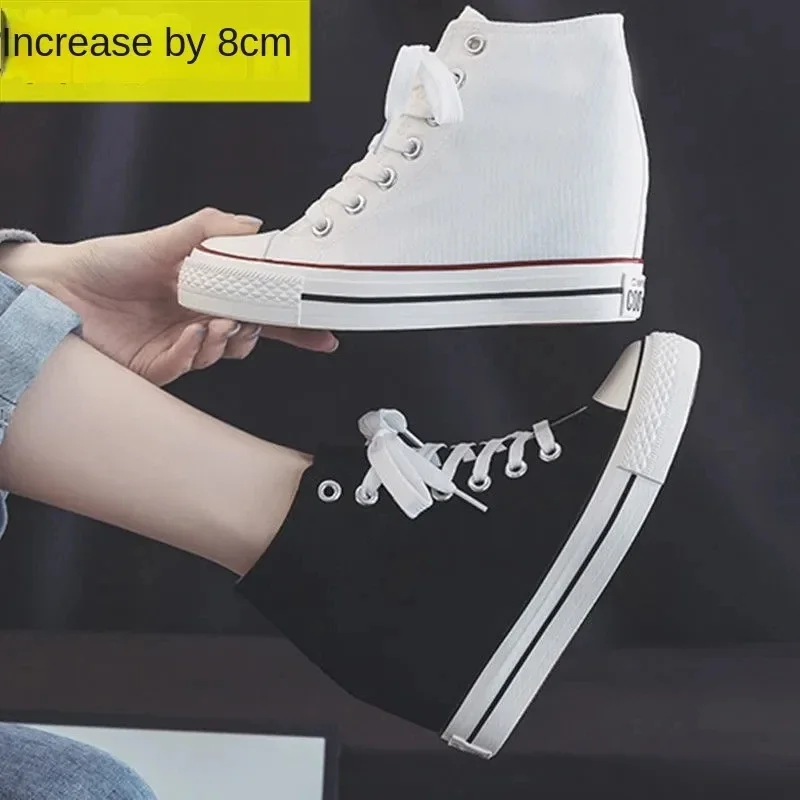 Sepatu Kanvas Platform Tinggi  - Guipure Lace Panel ulasan dan harga
