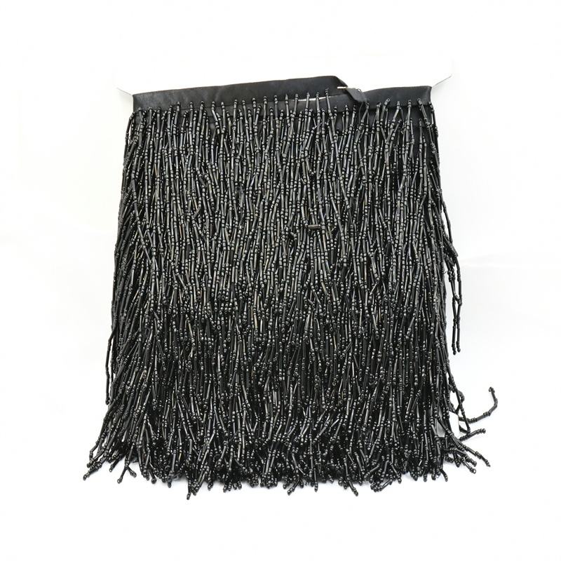 Rumbai manik-manik kaca lebar  - Beaded Trim Fringe ulasan dan harga