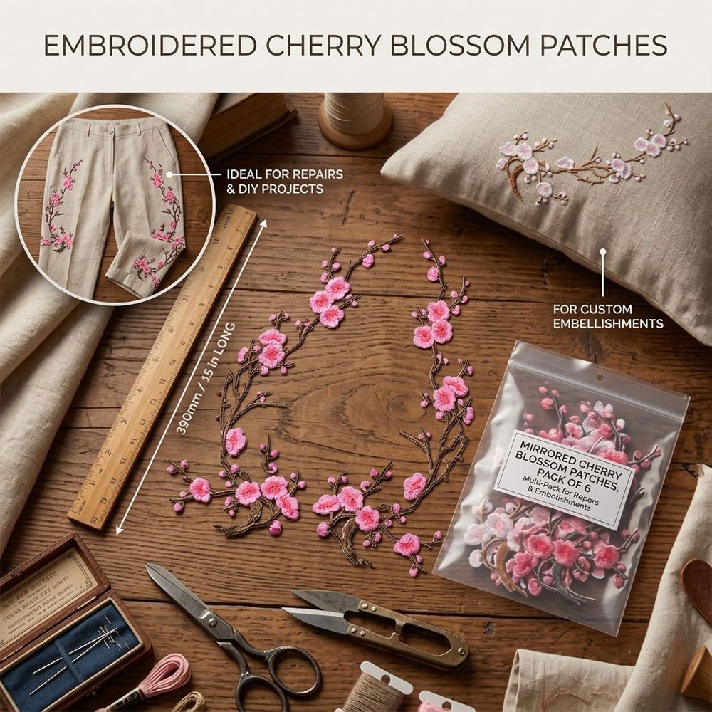 Patch Bunga Sakura DIY untuk D - Applique Patch Flower ulasan dan harga