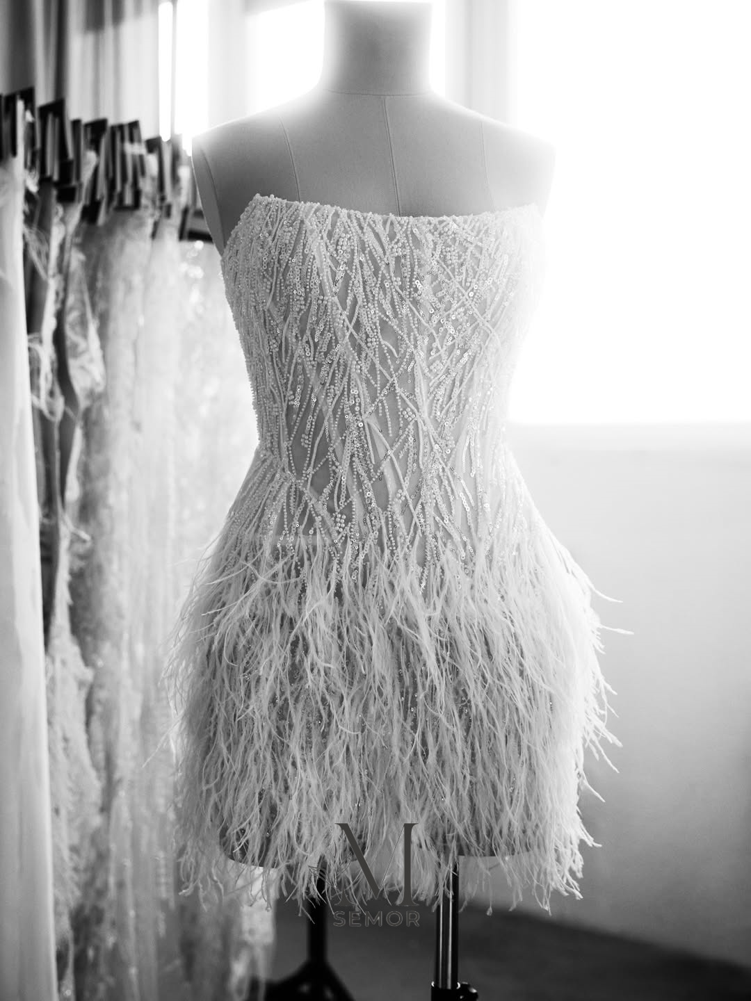 Gaun Pengantin Pendek Semor Ex - Tassel Fringe Trim ulasan dan harga